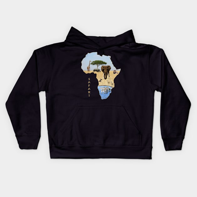 Safari in Africa Kids Hoodie by T-SHIRTS UND MEHR